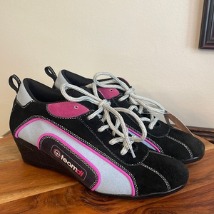 Teamdi Driving Impressions Black Pink Sneakers Size 9 Motorsport Racing Shoes